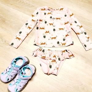 Cheetah Rashgaurd 2 Piece